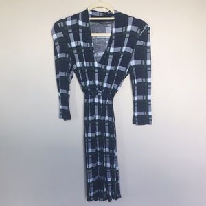 French Connection Patterned Tie Waist Dress